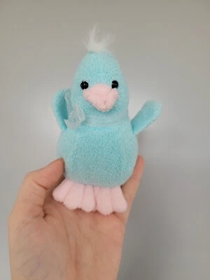 Tesco Blue Pink Cuddly Chick Soft Toy Easter Duck 2003 - Image 1 of 4