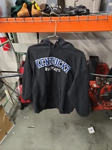Kentucky Wildcats Hoodie Pullover Mens Extra Large Black Logo Majestic Xl - Picture 1 of 4