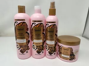 4 piece set Suave Luscious Curly Hair Shampoo and Conditioner Set - Picture 1 of 5