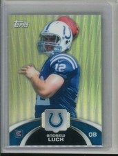 2012 Topps Chrome Andrew Luck Mega Holiday Refractor Rookie Card #TFHM-AL Colts