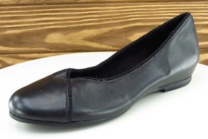Munro Women Sz 6.5 M Black Flat Leather Shoes 1345 - Picture 1 of 7