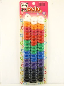 BELLO SMALL TERRY PONYTAIL HOLDERS - ASSORTED COLORS - 72 PCS. (61011) - Picture 1 of 1