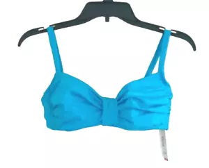 Bisou Bisou Bikini Oberteil Neu Mit Etikett Damen M Rüschen Adj Träger Gepolsterter BH Aqua - Bild 1 von 5