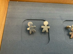 Alessi Ohrstecker Mann Girotondo KK61 / 2 M, 925er Silber, Originalverpackt - Bild 1 von 7