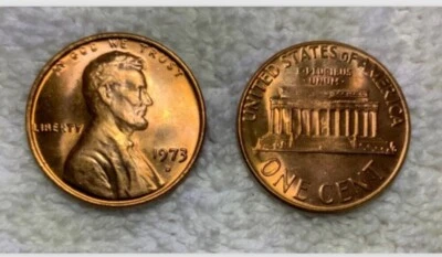 1973 D Lincoln Memorial Penny 1 Cent RD Uncirculated Stunning - Image 1 of 4