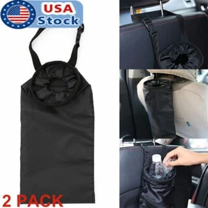 2 PACK Car Trash Can Garbage Bag For Vehicle Portable Leak Back Seat Waterproof - Foto 1 di 12