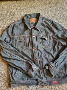 Vtg Vintage Mens Guess Black Denim XXL Jacket Euc - Picture 1 of 5