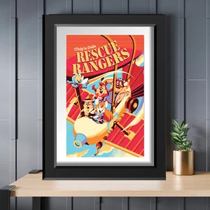 Disney Afternoon Rescue Rangers Chip Dale Monterey Jack Zipper Poster - Picture 1 of 4