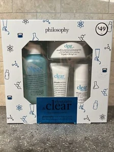 NEW Philosophy Clear Days Ahead Acne Treatment Trial Set 4-Piece - RARE! Disct. - Picture 1 of 3