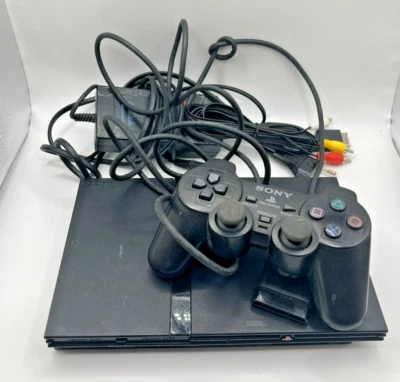 Sony Playstation 2 Slim PS2 PAL SCPH-70004 Used With Cables And Controller - Image 1 of 4