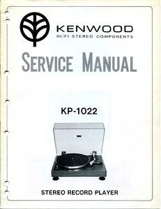 Vintage Kenwood Electronic Service Manual Stereo Record Player Model KP-1022 - Picture 1 of 3