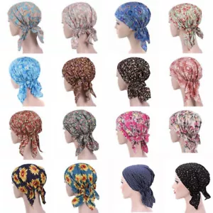 *Frauen-Krebs-Hut Chemo-Mütze Haarausfall Muslimisches Kopftuch Turban ≌ - Bild 1 von 37