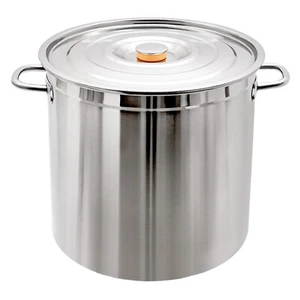 Olla de almacenamiento de encimera de 52L/55Qt de acero inoxidable para hervir mariscos de río con tapa - Imagen 1 de 18
