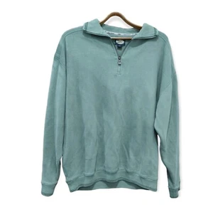 Tommy Bahama Quarter-zip Jade Green Mens Fleece Jumper - Size M - Picture 1 of 6