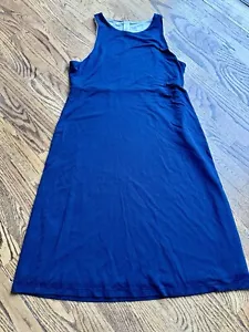 Athleta Reversible Santorini Sleeveless Navy Blue Gray Dress Size Small EUC - Picture 1 of 7
