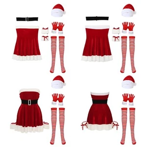 Women Ladies Outfit Dance Costume Daily Dress Cosplay Clubwear Santa Outfits - Picture 1 of 24