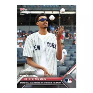 Victor Wembanyama - 2023 Topps NOW "BASKETBALL STAR THROWS OUT FIRST PITCH" #472 - Bild 1 von 2