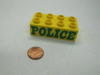 Lego Duplo Yellow Police Sign For Town Police Department Replacement Part Piece - Image 1 of 3
