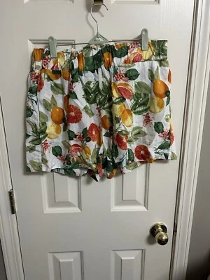 Cynthia Rowley Linen Blend Paper Bag Waist Shorts Size Large - Image 1 of 4