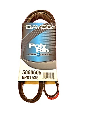 Cinturón Serpentine Dayco 5060605 para BMW X5 320I 335CI 525I, se adapta a Toyota sin aire acondicionado Foto 1 de 2