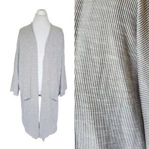Anthropologie DONNI Ribbed Open Front Cardigan Long Duster One Size Loose Cozy - Picture 1 of 11