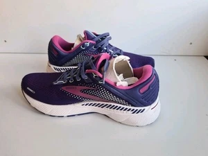 Brooks Adrenaline GTS 22 Womens Running Shoes Purple Sports TrainersSize Uk 7.5 - Picture 1 of 16