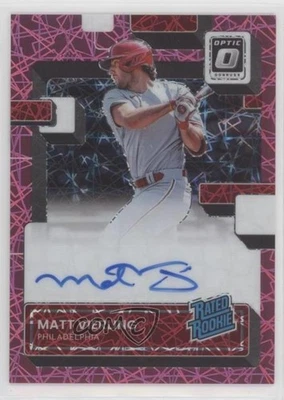 2022 Panini Donruss Optic Pink Velocity Prizm /49 Matt Vierling #RRS-MV Auto RC - Image 1 of 2