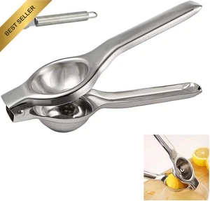 Large Stainless Steel Lemon Squeezer with Peeler Manual Citrus Juicer for Lemon - Picture 1 of 12