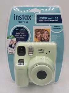 New Fujifilm Instax Mini SE Green Instant Camera + Instant Film Pack (10 Sheets) - Picture 1 of 10