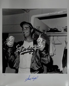 Sandy Koufax Hand Signed Autographed 16X20 Photo Dodgers No Hitter 4-Ball  JSA - Picture 1 of 4