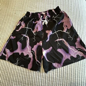 Pantaloncini corti uomo stampa grafica lampo coulisse casual estivi spiaggia grandi - Foto 1 di 6