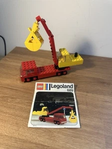Lego 689 Vintage Truck With Crane And Rare Instructions Original Set - Picture 1 of 8