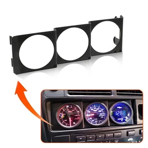 52mm 3 Agujeros Único DIN Radio Coche Ranura Pod Triple Calibre Medidor Panel Montaje Negro - Imagen 1 de 9