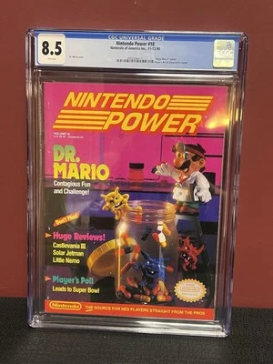 Nintendo Power Magazine #18 CGC 8.5 Dr. Mario - Newsstand Edition Nov-Dec. 1990 - Image 1 of 3