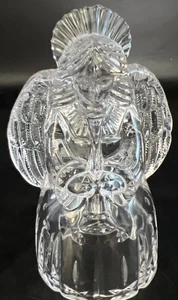 Vtg. Angel W/ Horn Mikasa Lead Crystal Christmas Candle Holder Made In Austria - Picture 1 of 9