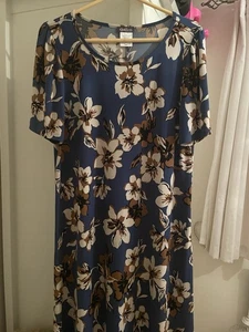 Kim And Co Women’s Dress Medium Blue Multi Print - Picture 1 of 4