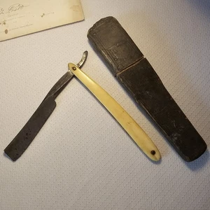 Antique Wheat Sheaf Cutlery Company Straight Razor with Original Case – Good Con - Picture 1 of 8