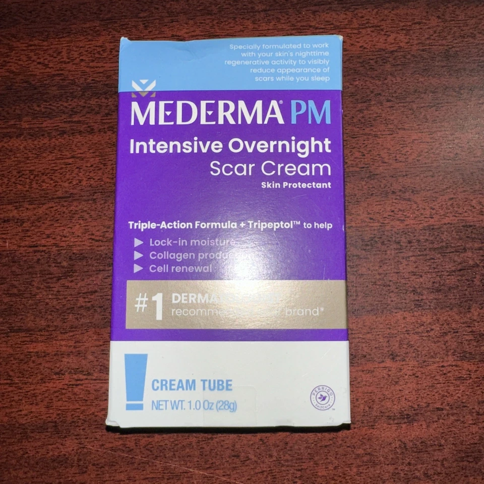 Mederma PM Intensive Overnight Scar Cream - 1oz Exp 10/2027 Box Damage - Image 1 of 1