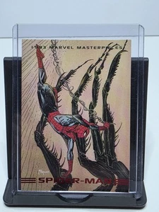 1993 Marvel Masterpieces Spider-Man #5 scheda errore quasi nuova non classificata  - Foto 1 di 3
