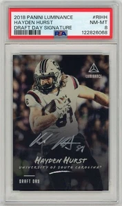 2018 Luminance Hayden Hurst Draft Day Signature RC #RIHH PSA 8.. - Picture 1 of 2