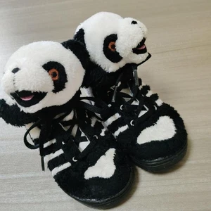 Adidas JS Panda Bear Jeremy Scott Baby Schuhe Plüsch weiß schwarz unter 20 cm selten - Bild 1 von 24