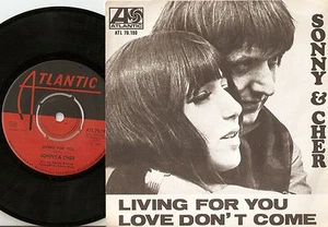SONNY AND CHER LIVING FOR YOU & LOVE DON`T COME SWEDISH 45+PS 1966 MOD BEAT SOUL - Imagen 1 de 2