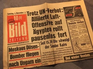 Bildzeitung BILD 03.11.1956 *El regalo especial para 62. 63. 64. Cumpleaños - Imagen 1 de 1