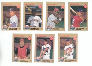 1988 Grand Slam Texas League All-Stars (7 Cards) w/Vaughn; Martinez; Baerga NM/M - Picture 1 of 2