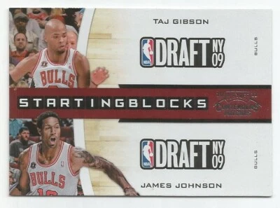 2010-11 Playoff Contenders Patches Starting Blocks Taj Gibson James Johnson - Image 1 of 2