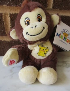 Collar Build-A-Bear Mini Frijoles Mono Sonriente 7" Medalla Pokémon Dije - Imagen 1 de 5