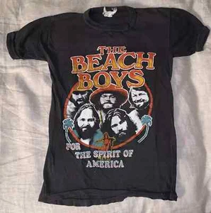 Vintage The Beach Boys 1981 Concert T Shirt Black Reprint AN39900 - Picture 1 of 3