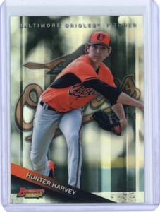 2015 BOWMAN'S BEST HUNTER HARVEY TOP PROSPECTS REFRACTOR #TP-8 BALTIMORE ORIOLES - Picture 1 of 2