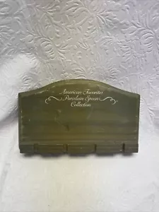Vintage Avon American Favorites Porcelain Spoon Collection and Wood Rack No Spoo - Picture 1 of 2