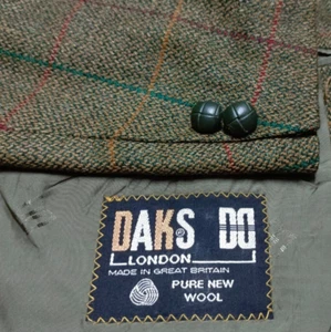 Vintage Daks DD London all worsted plaid classic suit jacket blazer 40R 44R - Picture 1 of 14